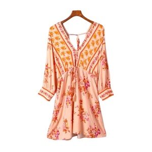 Peachy floral summer dresssz medium